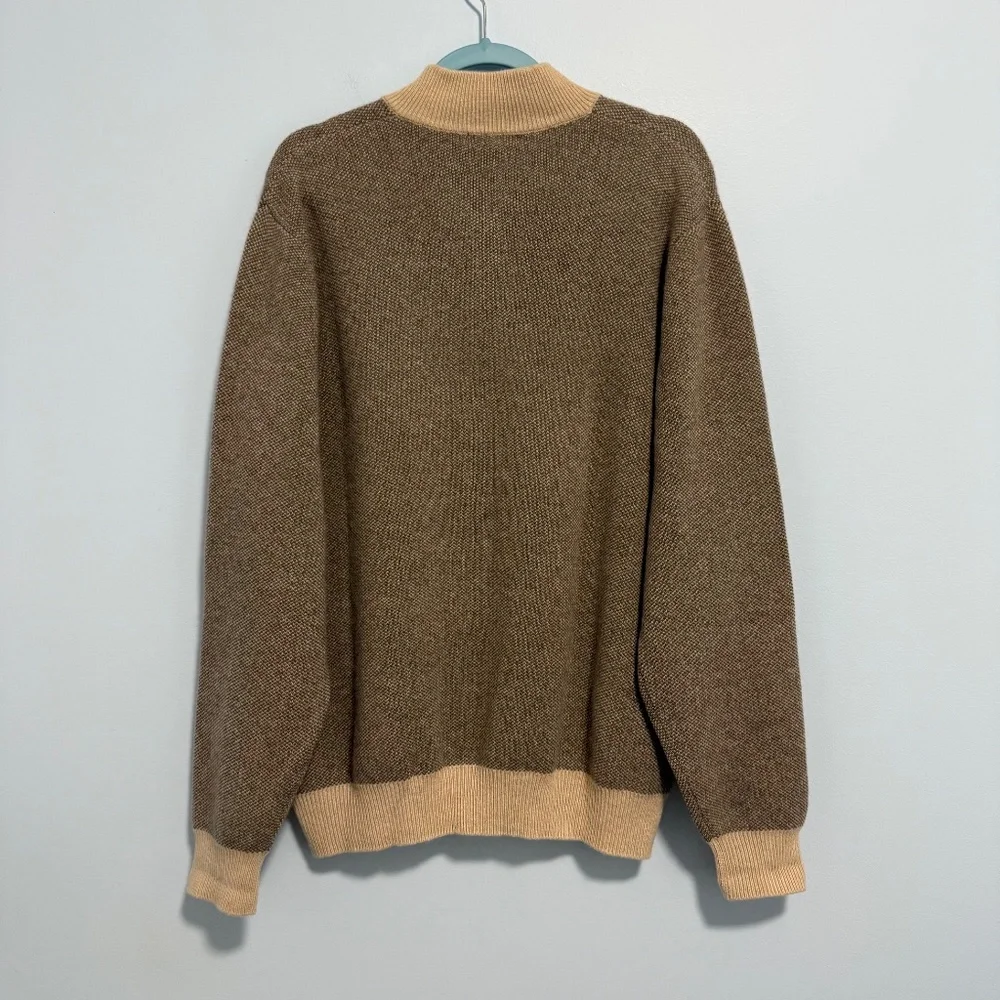Bullock Jones Men’s 100% Pure Cashmere Quarter Button Super Soft Sweater Size XL